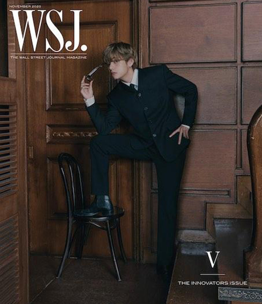 WSJ magazine, the innovators edition, with V a member of BTS on the cover